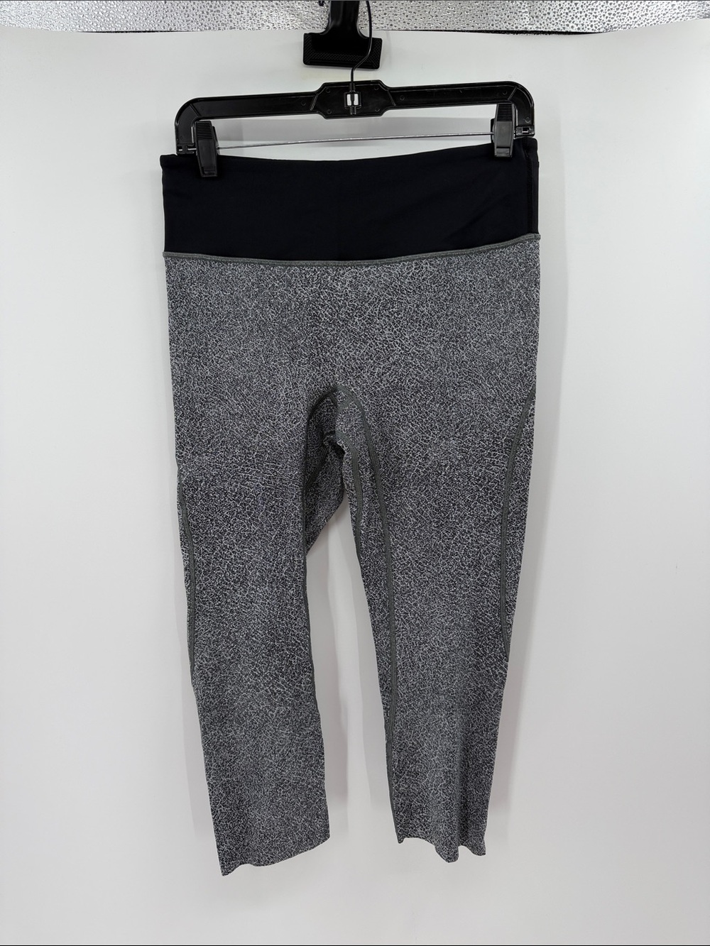 Lululemon Run The Day Crop *23" - Fractal Dark Starlight Black/Black - 10